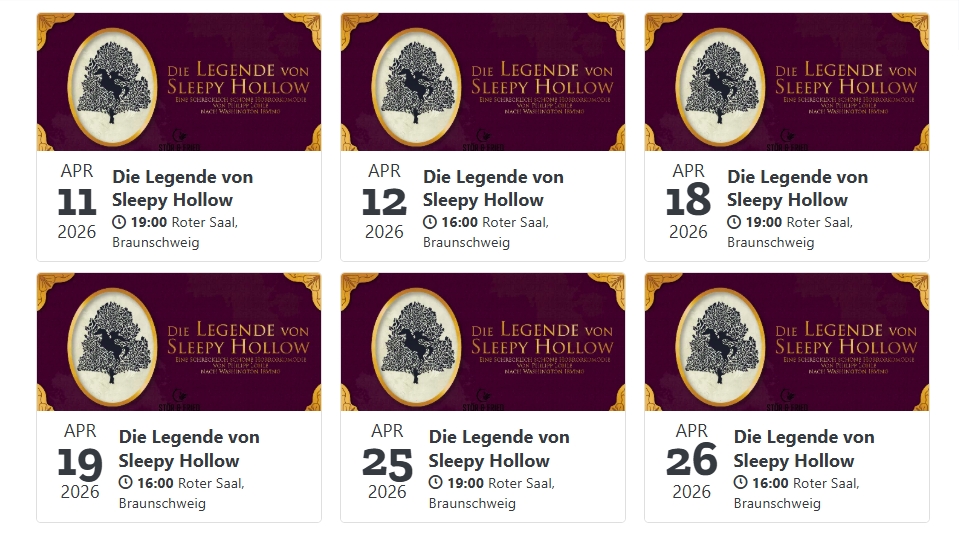 Tickets Sleepy Hollow