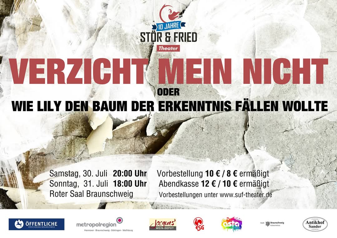 Verzicht Mein Nicht Plakat Uraufführung (c) Sascha Dettbarn